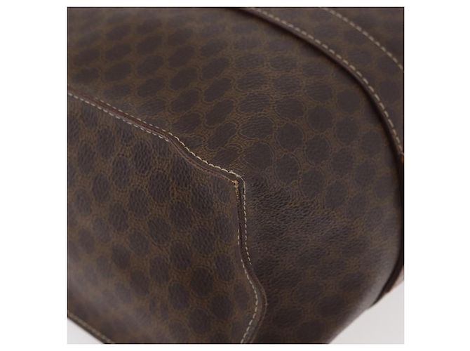 Céline Borsa tote in tela Macadam CELINE in pelle PVC marrone oro Auth 176329 D'oro - vista 15