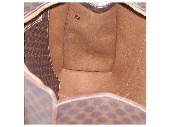 Céline Borsa tote in tela Macadam CELINE in pelle PVC marrone oro Auth 176329 D'oro - vista 19