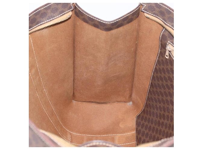 Céline Borsa tote in tela Macadam CELINE in pelle PVC marrone oro Auth 176329 D'oro - vista 20