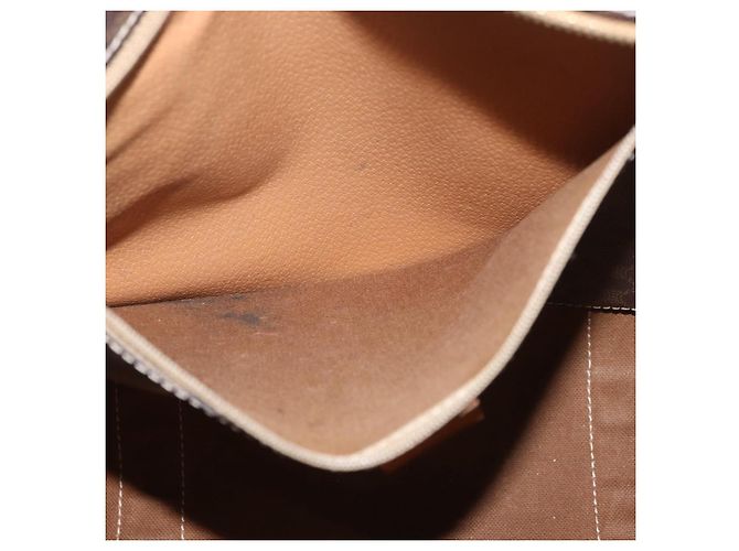 Céline Borsa tote in tela Macadam CELINE in pelle PVC marrone oro Auth 176329 D'oro - vista 22