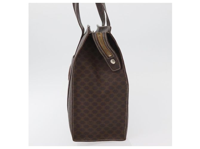 Céline Borsa tote in tela Macadam CELINE in pelle PVC marrone oro Auth 176329 D'oro - vista 3