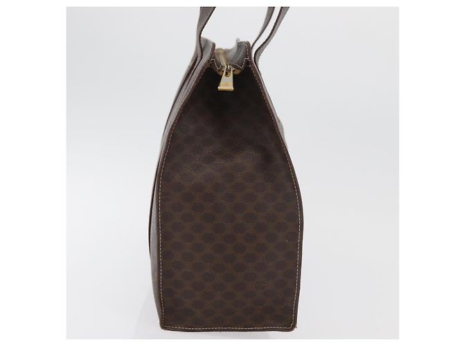 Céline Borsa tote in tela Macadam CELINE in pelle PVC marrone oro Auth 176329 D'oro - vista 4