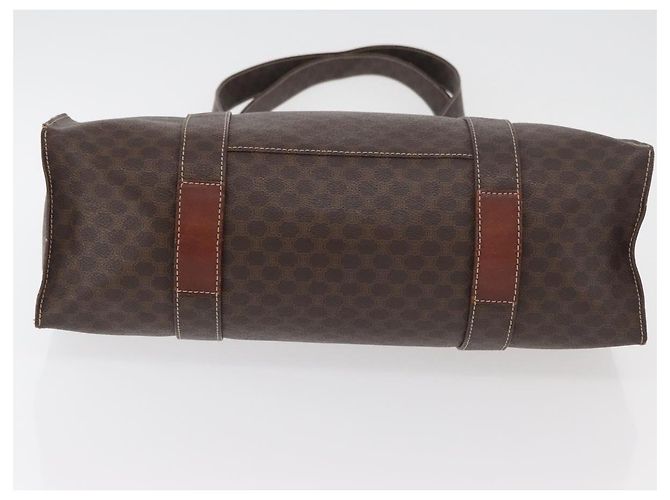 Céline Borsa tote in tela Macadam CELINE in pelle PVC marrone oro Auth 176329 D'oro - vista 5