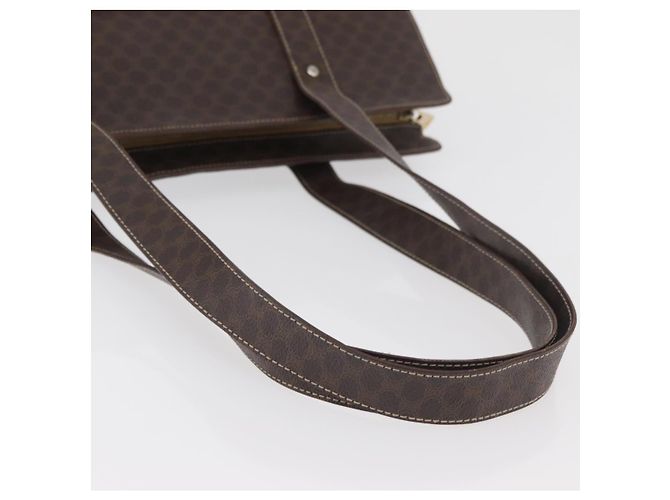 Céline Borsa tote in tela Macadam CELINE in pelle PVC marrone oro Auth 176329 D'oro - vista 7