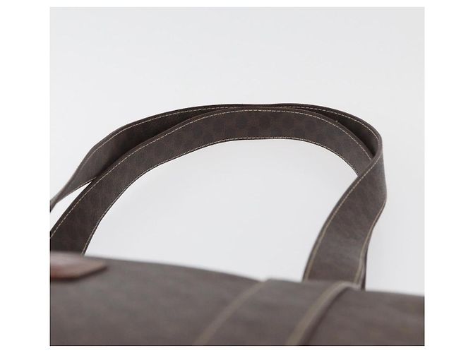 Céline Borsa tote in tela Macadam CELINE in pelle PVC marrone oro Auth 176329 D'oro - vista 8