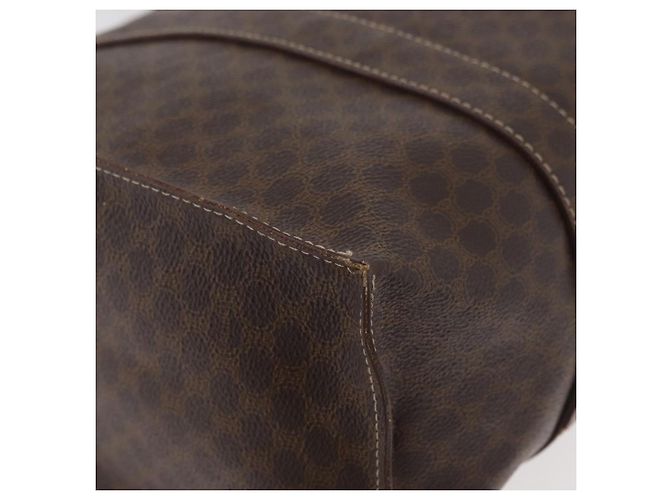 Céline Borsa tote in tela Macadam CELINE in pelle PVC marrone oro Auth 176329 D'oro - vista 9