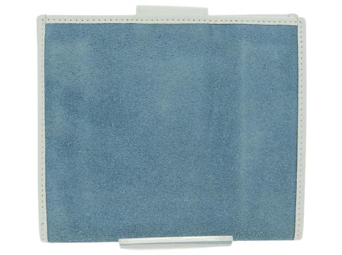 Portafoglio LOEWE Camoscio Azzurro Chiaro Argento Auth BA12283V Blu chiaro - vista 2