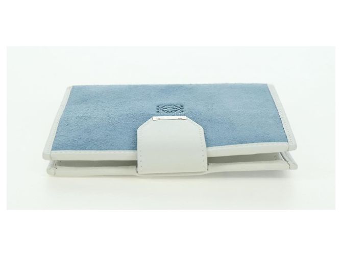 Portafoglio LOEWE Camoscio Azzurro Chiaro Argento Auth BA12283V Blu chiaro - vista 5