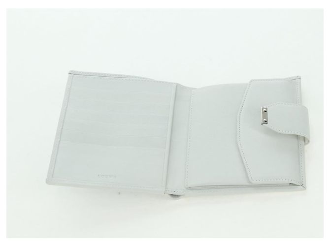Portafoglio LOEWE Camoscio Azzurro Chiaro Argento Auth BA12283V Blu chiaro - vista 8