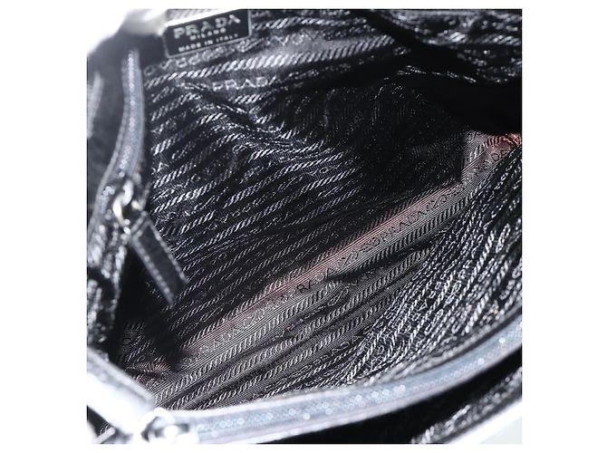 PRADA Tote Bag aus Nylon in Hellblau Silber authentisch bs34601 - Ansicht 11