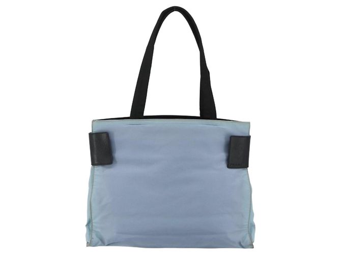 PRADA Tote Bag aus Nylon in Hellblau Silber authentisch bs34601 - Ansicht 13