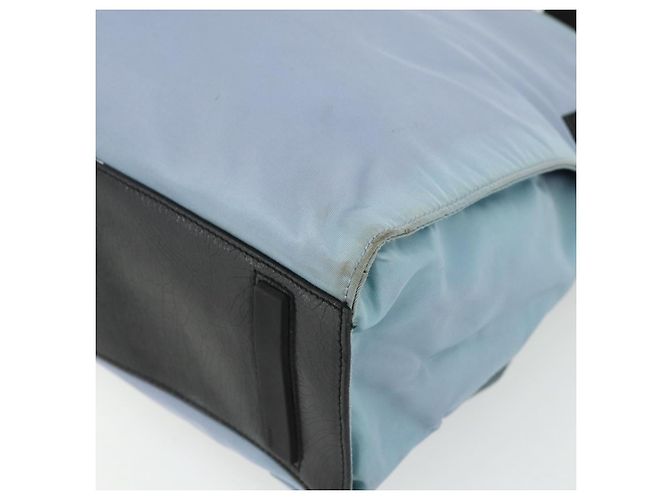 PRADA Tote Bag aus Nylon in Hellblau Silber authentisch bs34601 - Ansicht 15