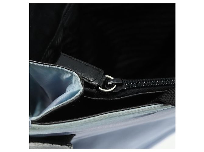 PRADA Tote Bag aus Nylon in Hellblau Silber authentisch bs34601 - Ansicht 22