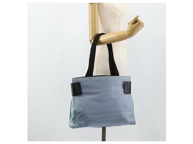 PRADA Tote Bag aus Nylon in Hellblau Silber authentisch bs34601 - Ansicht 25