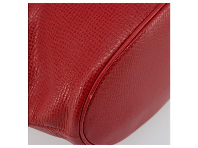 Borsa Tote in pelle rossa e oro Christian Dior Auth ep14258 Rosso D'oro - vista 11