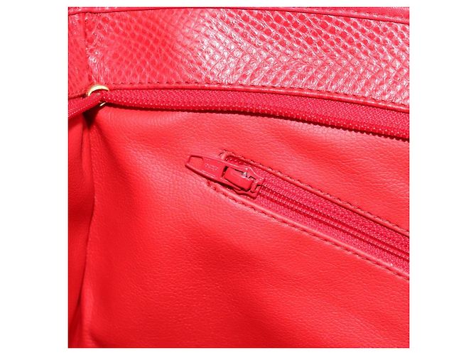 Borsa Tote in pelle rossa e oro Christian Dior Auth ep14258 Rosso D'oro - vista 20