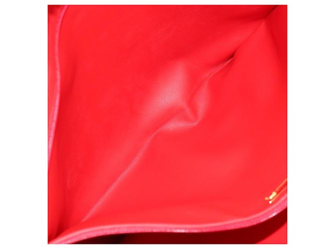 Borsa Tote in pelle rossa e oro Christian Dior Auth ep14258 Rosso D'oro - vista 21