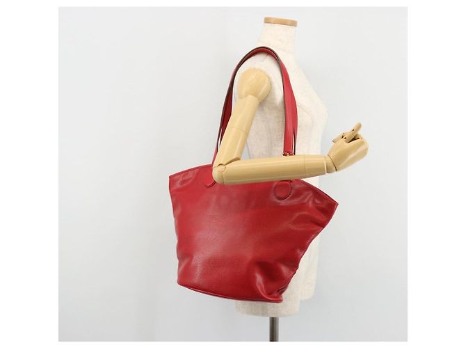 Borsa Tote in pelle rossa e oro Christian Dior Auth ep14258 Rosso D'oro - vista 23