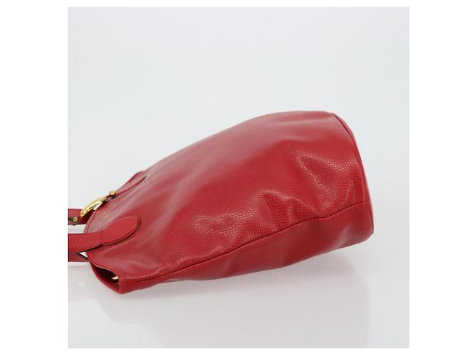 Borsa Tote in pelle rossa e oro Christian Dior Auth ep14258 Rosso D'oro - vista 5