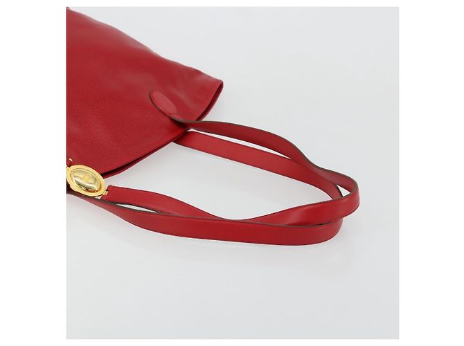 Borsa Tote in pelle rossa e oro Christian Dior Auth ep14258 Rosso D'oro - vista 7