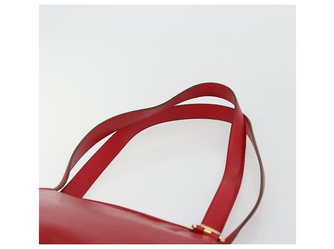 Borsa Tote in pelle rossa e oro Christian Dior Auth ep14258 Rosso D'oro - vista 8