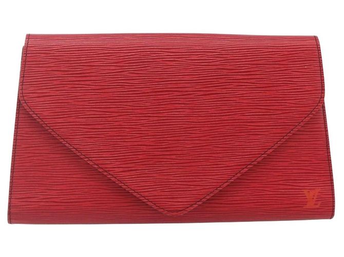 LOUIS VUITTON Clutch Art Déco Epi Rosso M52637 LV Auth ep14325 - vista 13