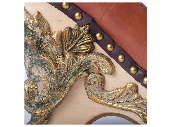 Miu Miu, Cammeo Baroque, zeppa in pelle Marrone - vista 8