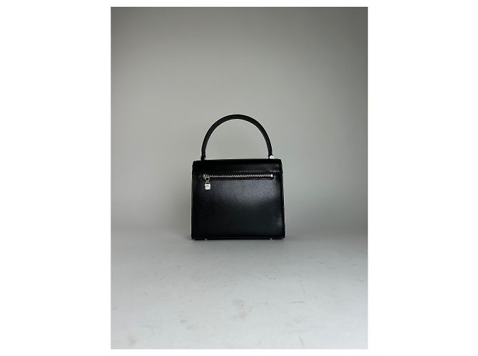 Courreges Vintage Courrèges Top Handle Bag Leather Black Noir - vue 12