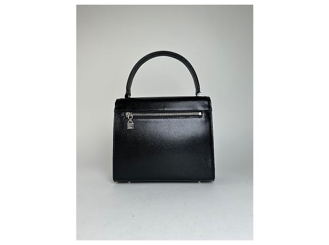Courreges Vintage Courrèges Top Handle Bag Leather Black Noir - vue 2