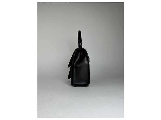 Courreges Vintage Courrèges Top Handle Bag Leather Black Noir - vue 5