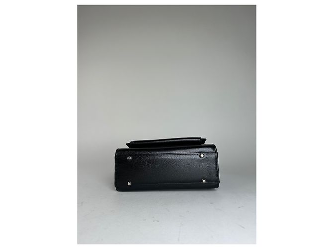 Courreges Vintage Courrèges Top Handle Bag Leather Black Noir - vue 7