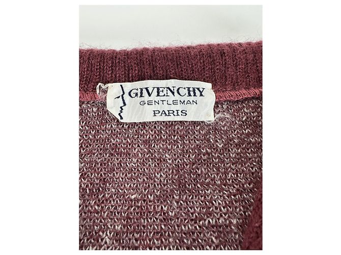 Vintage Givenchy Gentleman Strickpullover burgunder L Bordeaux - Ansicht 6