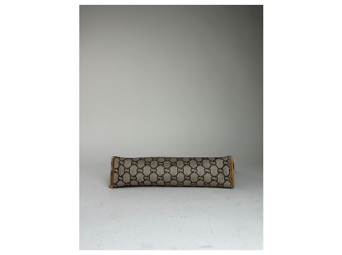 Vintage Gucci GG Plus Canvas Clutch Beige Grau - Ansicht 7