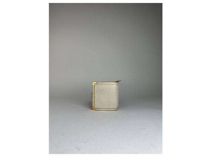 Vintage Louis Vuitton Suhali Compact Wallet Cream Goat Leather - view 10