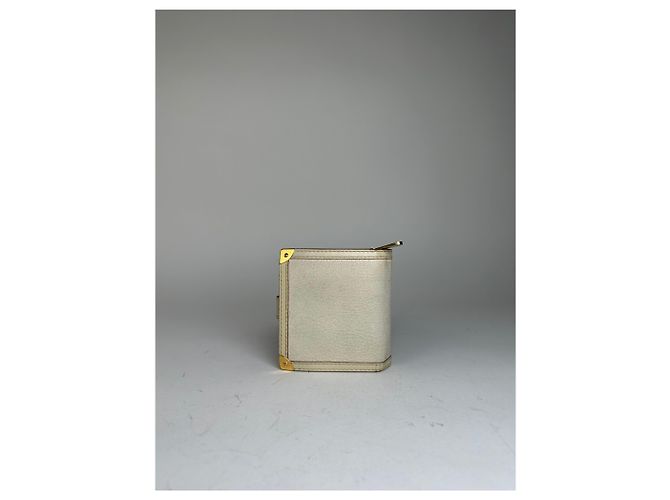 Vintage Louis Vuitton Suhali Compact Wallet Cream Goat Leather - view 2