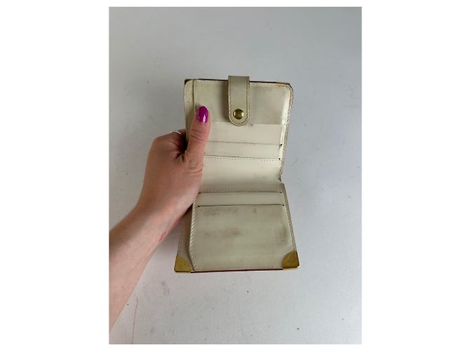 Vintage Louis Vuitton Suhali Compact Wallet Cream Goat Leather - view 3