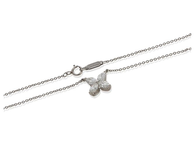 Pendente Victoria Grande Modello in Platino e Diamante Tiffany & Co. - vista 2