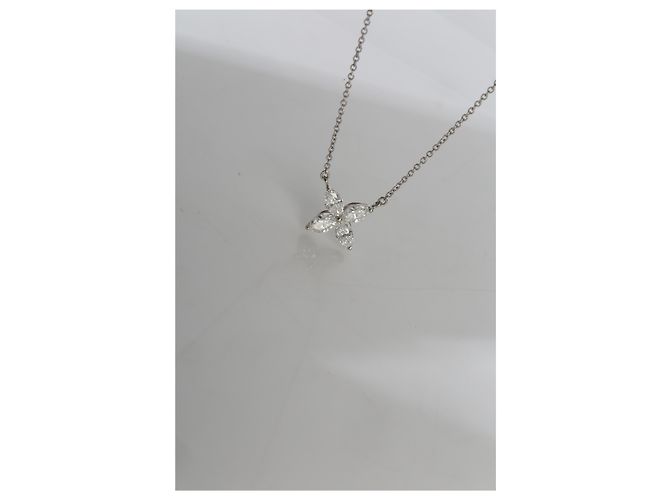 Pendente Victoria Grande Modello in Platino e Diamante Tiffany & Co. - vista 5
