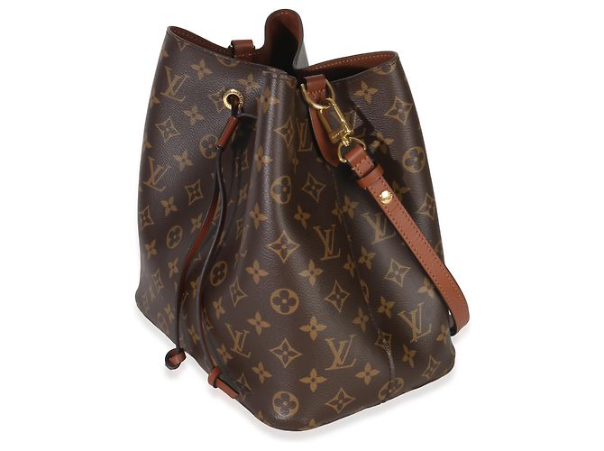 Néonoé Borsa NeoNoé MM in tela Monogram caramello di Louis Vuitton Marrone - vista 3