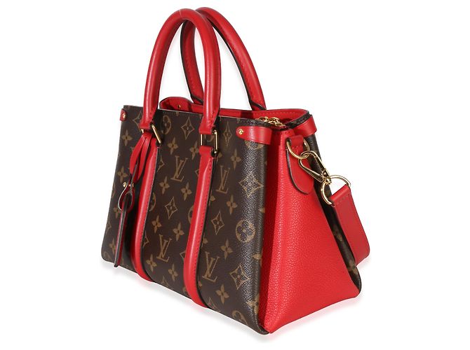 Louis Vuitton Soufflot BB in tela Monogram Cherry Marrone Rosso - vista 3