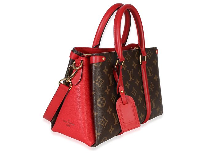 Louis Vuitton Soufflot BB in tela Monogram Cherry Marrone Rosso - vista 4
