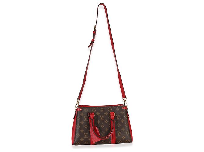Louis Vuitton Soufflot BB in tela Monogram Cherry Marrone Rosso - vista 5