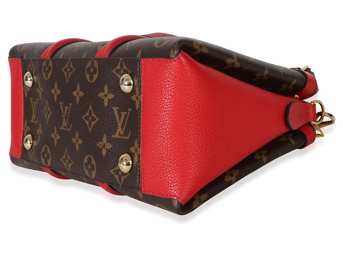 Louis Vuitton Soufflot BB in tela Monogram Cherry Marrone Rosso - vista 6
