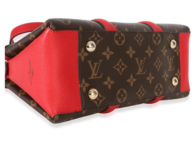 Louis Vuitton Soufflot BB in tela Monogram Cherry Marrone Rosso - vista 7