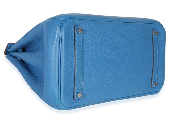 Hermès Bleu Zellige Togo Birkin 35 PHW Blu - vista 5