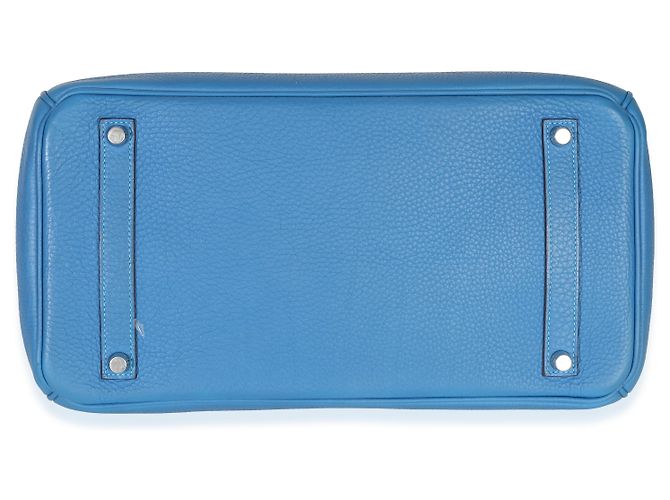 Hermès Bleu Zellige Togo Birkin 35 PHW Blu - vista 6