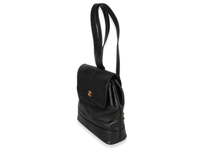 Timeless Zaino Chanel Vintage 24k Triple CC Nero - vista 3