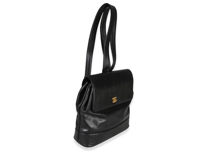 Timeless Zaino Chanel Vintage 24k Triple CC Nero - vista 4