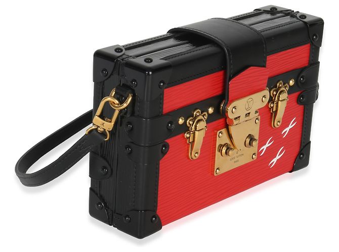 Louis Vuitton Petite Malle Épi Rouge Noir - vista 4