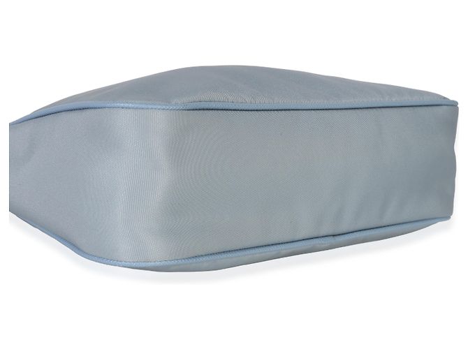 Prada Borsa in Nylon Saffiano Blu Re-Edition 2005 - vista 7